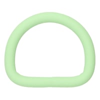 Green Silicone 25 x 4 mm Stainless Steel D-ring