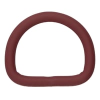 Maroon Silicone 25 x 4 mm Stainless Steel D-ring