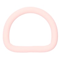 Silicone Rose 25 x 4 mm Anneau en D en acier inoxydable
