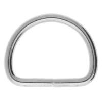 Vernickelt 30 x 5 mm D-Ring