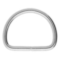 Vernickelt 40 x 5 mm D-Ring