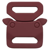 Maroon Silicone 20 mm Safety Buckle
