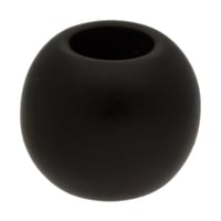 Black 10 x 12 mm Round Plastic Bead 