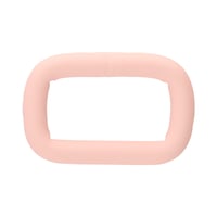 Silicone Rose Pastel 20 x 4 mm Anneau Carrés en Acier Inoxydable