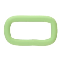 Green Silicone 25 x 4 mm Stainless Steel Square Ring
