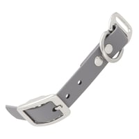 Grau - 20 mm Biothane Adapter Mit Nieten