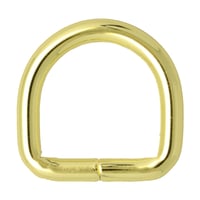 Gold 16 x 3 mm D-ring
