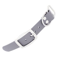 Grey & Silver - 25 mm Biothane Adapter With Rivets