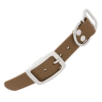 Coyote Brown & Silver - 25 mm Biothane Adapter With Rivets