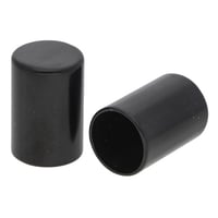 12 x 20 mm 'Black' Metal Cord End caps