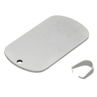 Stainless Steel - Name Tag  'Silver' - 50 mm