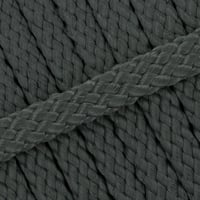 Iron Grau PPM Cord - Ø 8mm. (Flach/Hohlgeflecht)