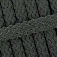 Iron Grau PPM Schlauchband - Ø 12mm. (Flach/Hohlgeflecht)