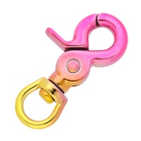 Clip Mousqueton 'Rose & Jaune' 60 mm