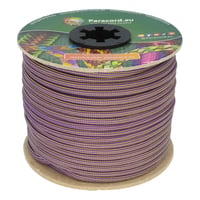 Deep Lila & Vintage Gold Stripes Paracord 550 Type III - 30 m