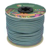 Hazelnut Brown & Dark Cyan Stripes Paracord 550 Type III - 30 m