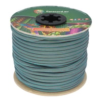 Hazelnut Brown & Dark Cyan Stripes Paracord 550 Type III - 30 m