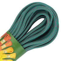 Hazelnut Brown & Dark Cyan Stripes Paracord 550 Type III - ca. 10 m