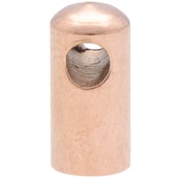 4 mm Rose Gold Endkappe mit Loch