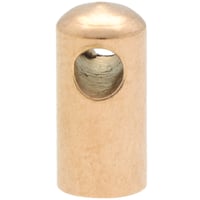 4 mm Gold Endkappe mit Loch