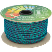 Mud Brown & Cerulean Blue - Helix DNA Paracord 550 Type III - 30 m