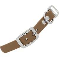 Coyote Brown & Silver - 20 mm Biothane Adapter With Rivets