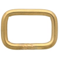 Brass 26 x 17 x 4 mm Square Ring