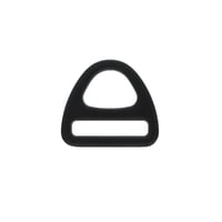 Black 15 x 3 mm Harness Triangle D-ring