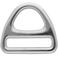 Nickel Plated 40 x 8 mm Harness Triangle D-ring