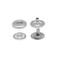 Press Stud Nickel Plated 8 mm - Set of 10 Studs