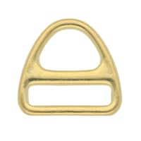 Brass 20 x 4 mm Harness Triangle D-ring