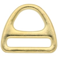 Brass 25 x 4 mm Harness Triangle D-ring