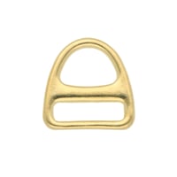 Brass 15 x 4 mm Harness Triangle D-ring