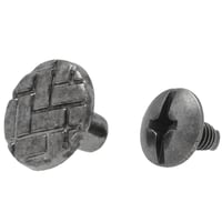 'Gun Metal' Fischgrätenmuster 6 x 4 mm Buchschraube