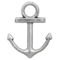 Silver Anchor Charm 18 mm