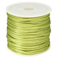 Yellow Vert - 2mm - Rattail Corde de Satin (10 m)