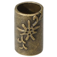 Antique Brass Flower Cord Tube 10 mm