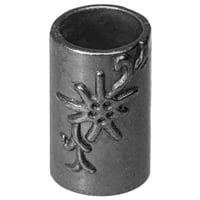 Gun Metal Fleur Tube de Cordon 10 mm