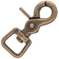 Antique Brass 62 mm Swivel Eye Clip Carabiner