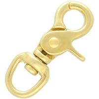 Swivel eye Clip Carabiner Brass -  1 | 10 | 20 Pieces