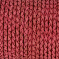 Dark Pink 3 mm Braided Leather Cord