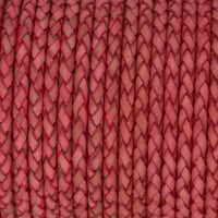 Dark Pink 3 mm Braided Leather Cord