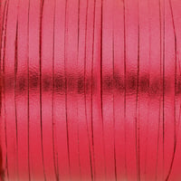 Metallic Foil Raspberry - Kangaroo Leather Lacing 3 mm