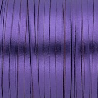 Metallic Foil Purple - Kangaroo Leather Lacing 3 mm