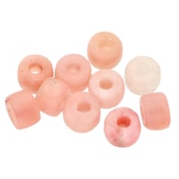 Perles de jade teintées en rose - 10 pcs