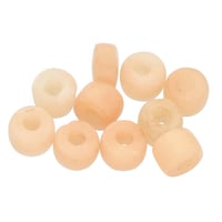 Peach Pink Dyed Jade Beads - 10 pcs
