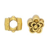 Gold Flower Metal Bead