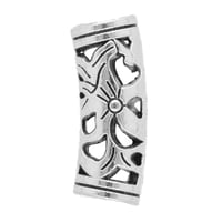 Argent Style Tibétain Tube de Cordon en Métal (B-Produit)