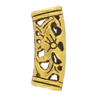 Gold Metal Tibetan Style Cord Tube