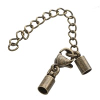 Antique Brass 4 mm Bracelet Cord End